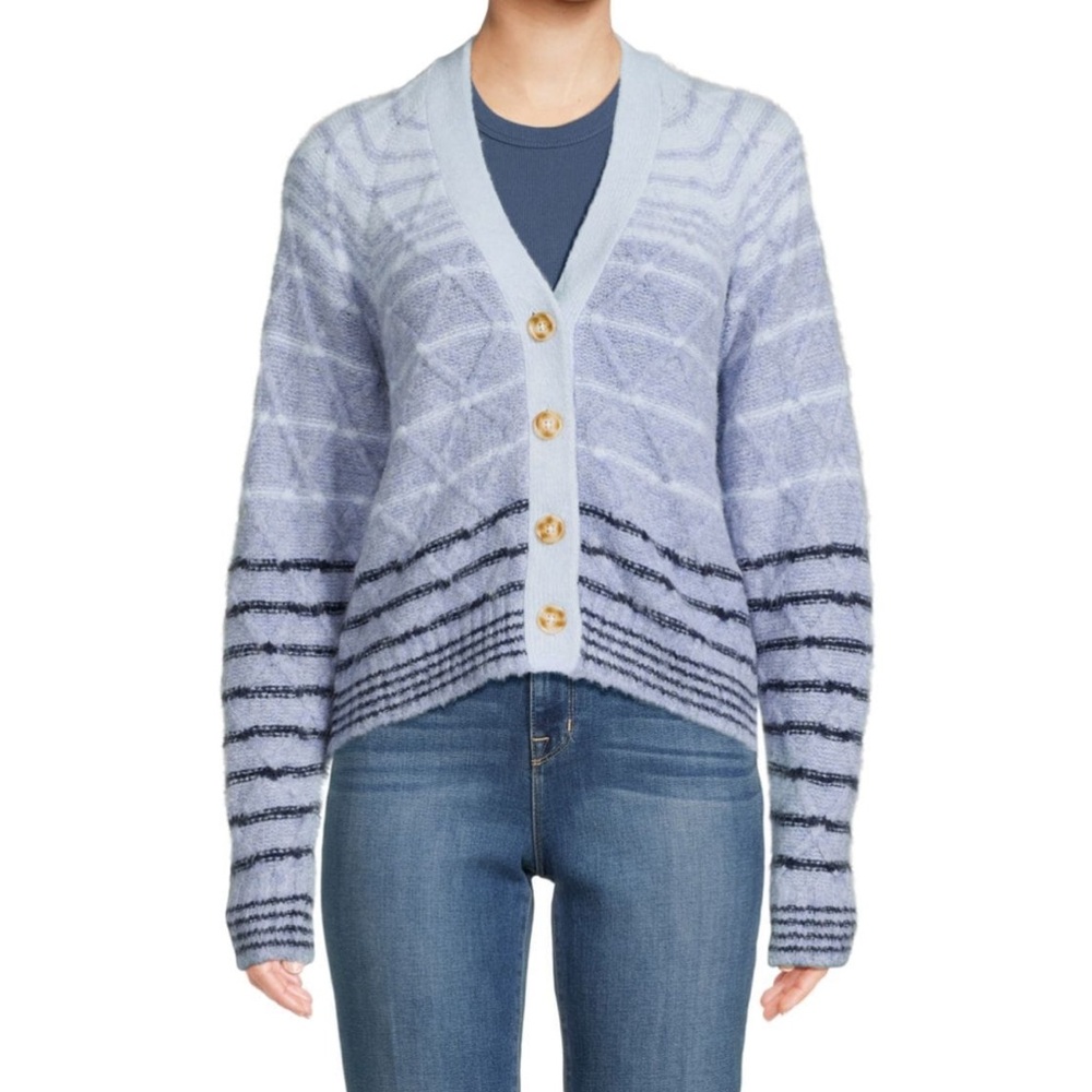 NWT Design 365 Blue Combo Cardi